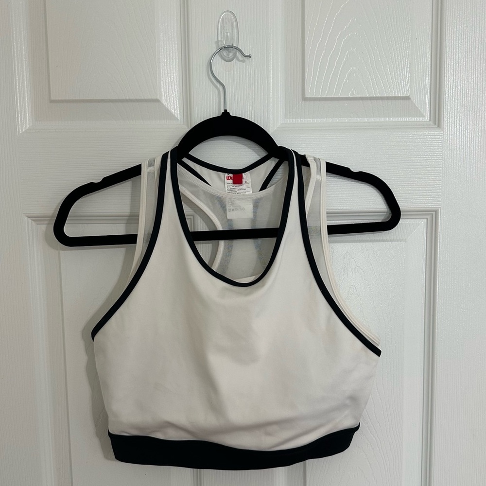 WILSON: Calle Sports Bra - Black & White